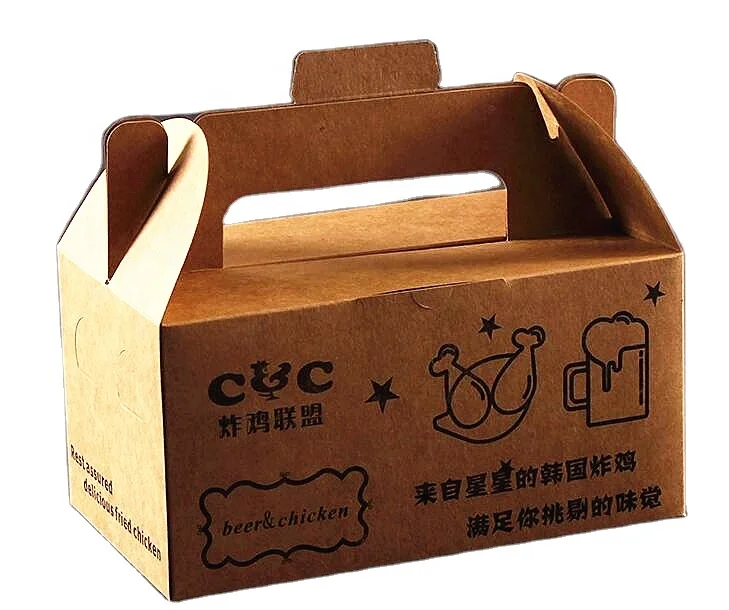 Take Out Craft Paper Box Food & Beverage Packaging for Fried Chicken Sushi Packaging Paperboard Rectangle Packing