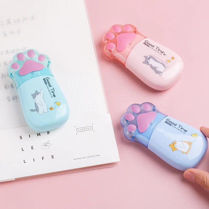 Kawaii Cat Correction Tape 30 Meters Long Custom Logo Correction Tape Decorative Roller Correction Tape