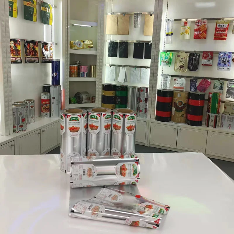 Custom Print Roll Film With Logo Food Packaging Plastic Aluminum Foil Laminated Roll Film