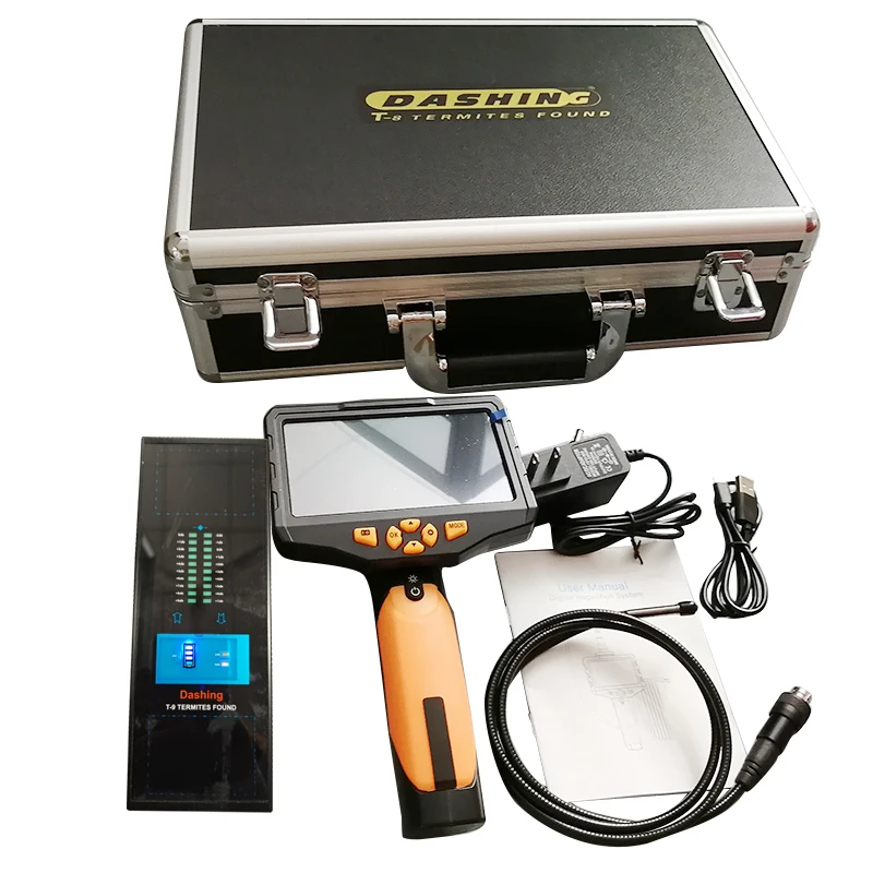 10 Sets/Lot Power Flush Dashing Found Termites Detector Full Set With Monitor Lens 4.3inch Screen