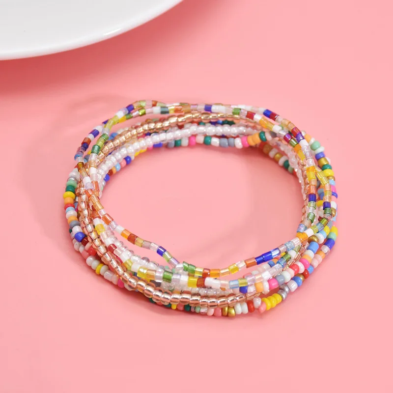 Popular in the multilayer beads bracelet 2021 elastic Bohemia style bracelet