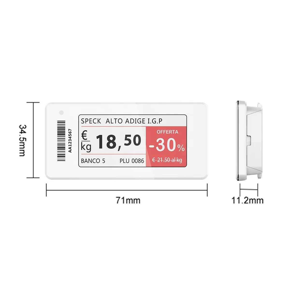 YalaTech Shelf Price Electronic Label Esl Eink Epaper Tags Price Label esl Display Price Tag For Supermarket