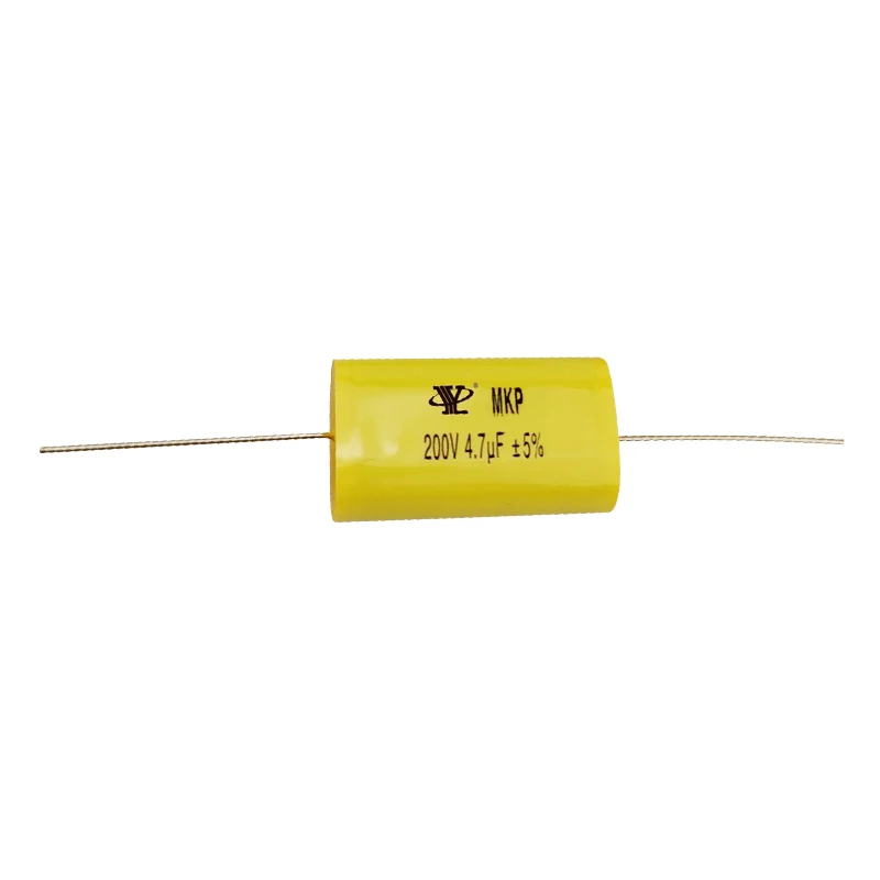 Polypropylene Film CBB20 200V 4.7UF Audio Frequency Stepless Through-heart Axial Capacitor For Smart Small Appliances
