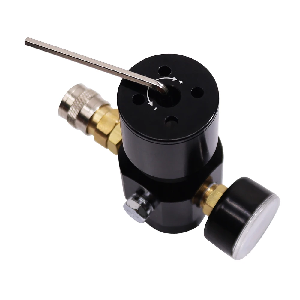 HPA Low Pressure Regulator Airsofta Mini CO2 Regulator Output Pressure 0-200psi With US Foster Coupler 300PSI Gauge