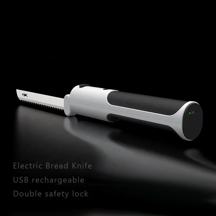 Перезаряжаемый беспроводной кухонный инструмент с USB-зарядкой электрические лезвия из нержавеющей стали нож для стейка ветчины торта индейки
