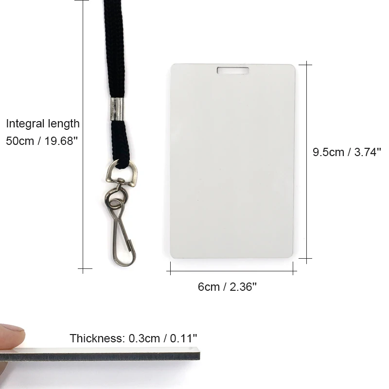 Customized DIY Logo MDF Name Badge Card Sublimation Printable Blank Wooden Name ID Tag Badge Card for School Office