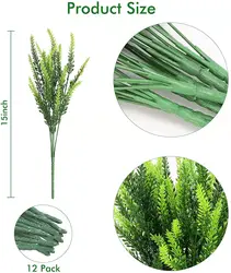 YIWAN wholesale Artificial Flocked Lavender Bundle Flowers Bouquet Plastic Plants Home Kitchen Office flower