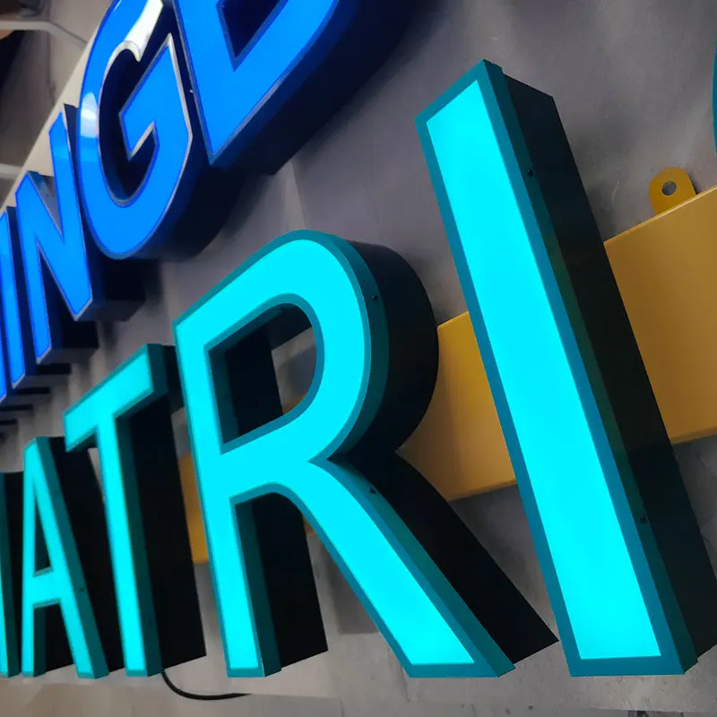 Outdoor Advertising Storefront Logo Led Acrylic Light Channel Letters Sign Board Outdoor 3D Acrylic Frontlit Led Tattoo Signage