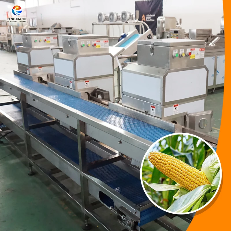 Maize Sheller Corn Thresher Machine Corn Threshing Washing Blanching Dewatering Drying Processing Line