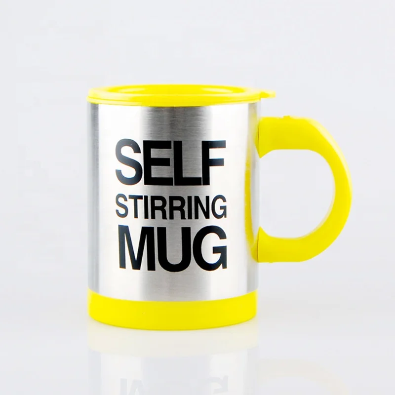 Custom Logo Electric Auto Self Stirring Mug Coffee 304 Mixing Cup Plastic Stainless Steel for Office Plastic Cups with Lids