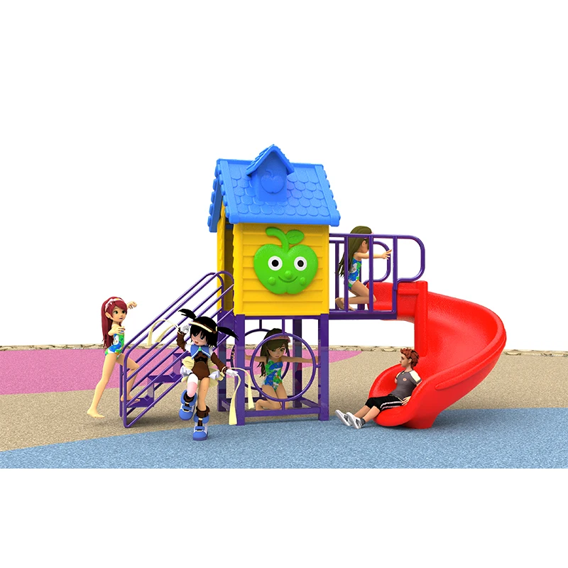 Kindergarten Kids Small Playground Equipment Garden Outdoor Plastic Slide Playground Children Outdoor Playground for Children
