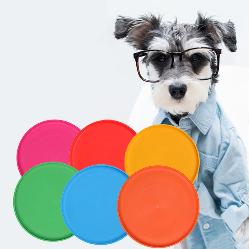 Заказные силиконовые игрушки для тренировки собак Frisbeed, устойчивый к укусам круглый летающий диск