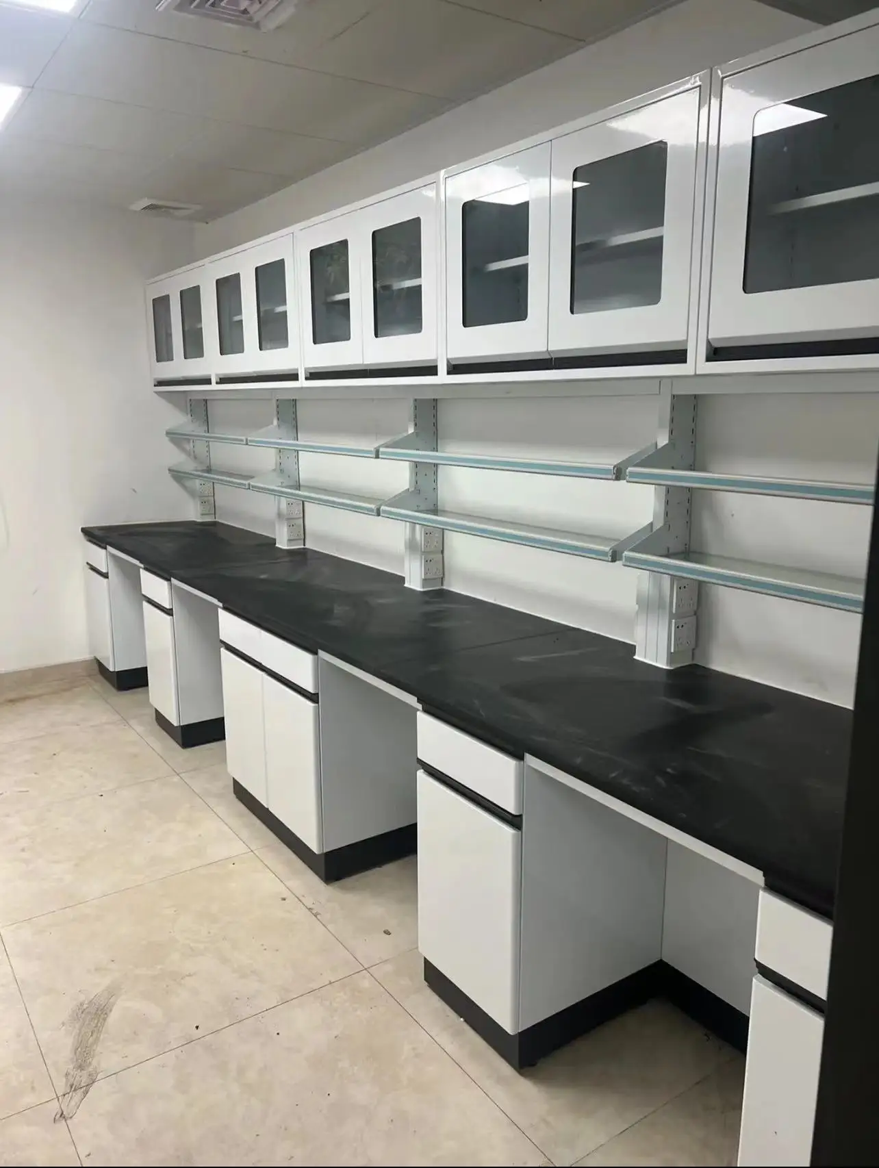 Wood Lab Bench Chemical Laboratory Table Center Workbench Manufacturer