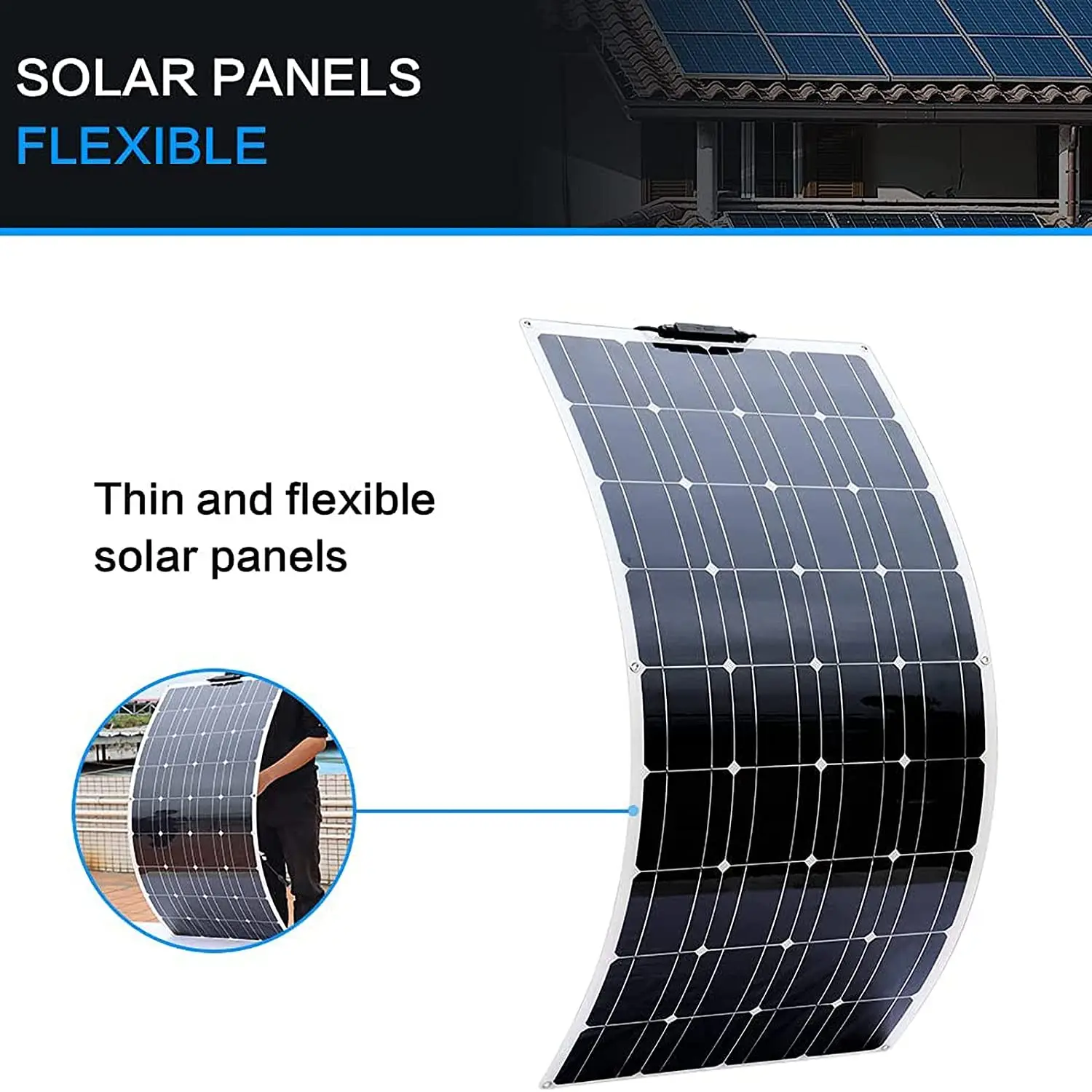 200W 240W 300W Flexible Solar Panel Monocrystalline Solar Panel with 40A Controller for Home