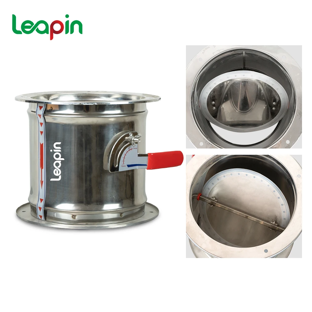 Stainless steel round dampers Handwheel electric adjustable galvanised dampers Air volume control valves