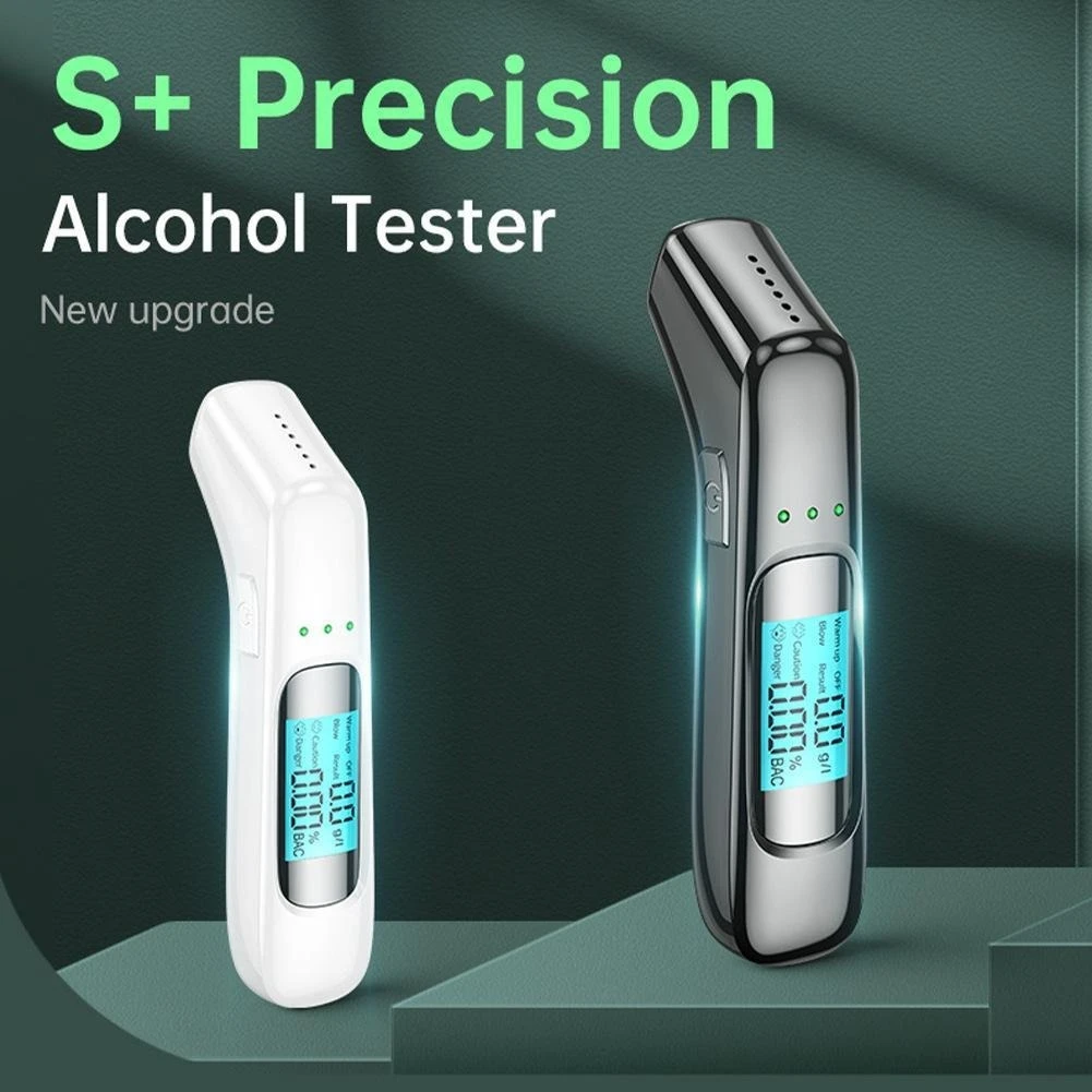 Hot Selling Portable Digital Alcohol Tester Handheld Instrument with Cigarette Holder Traffic Warning Product