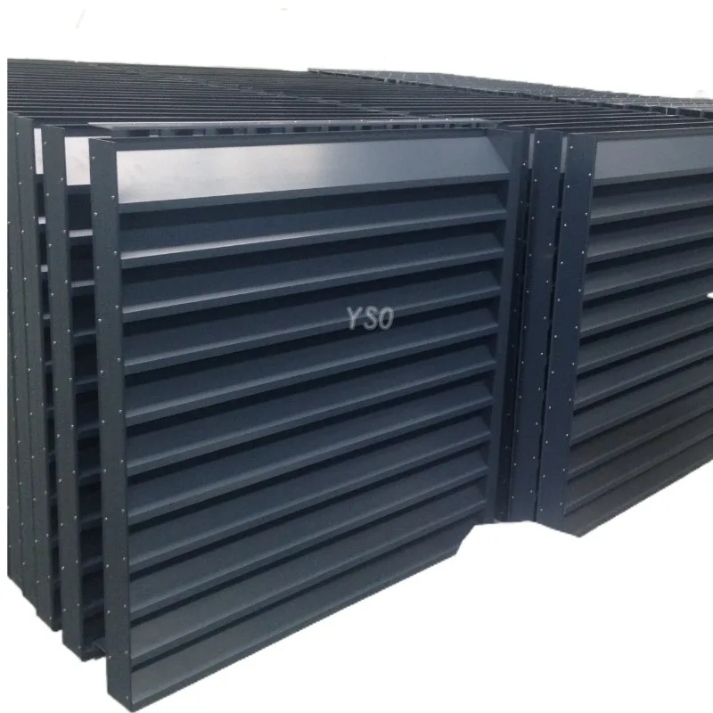 Modern horizontal aluminium alloy louvered windows and doors exterior aluminum wall louvers