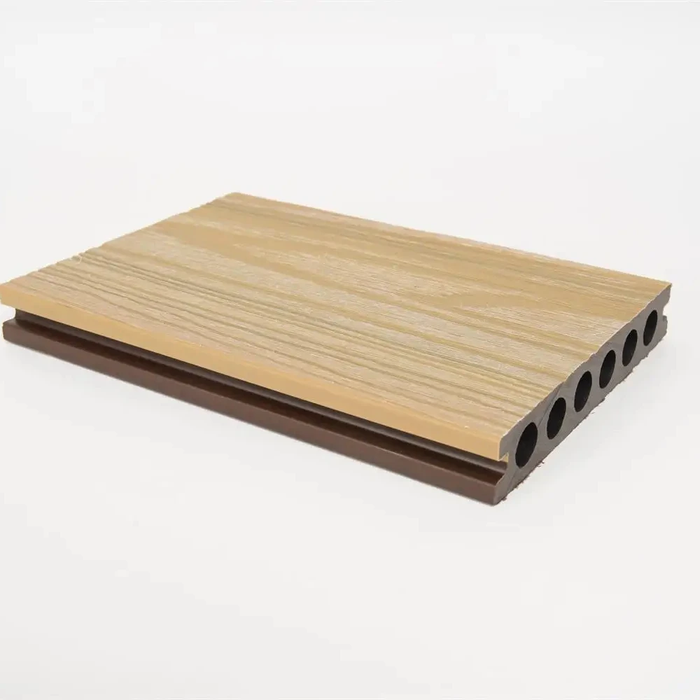 Popular and High quality water-proof anti-slip co-extrusion  wpc decking for outdoor decoration