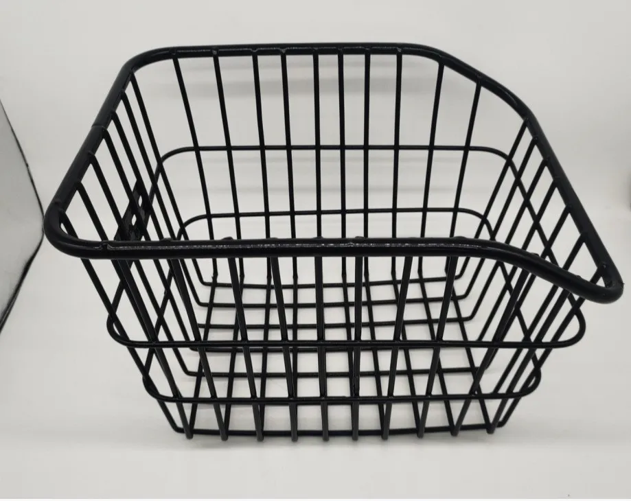 Extra Large Steel MTB Rear Carrier Basket for Students for School Bags and Reflective Bicycle Accessories