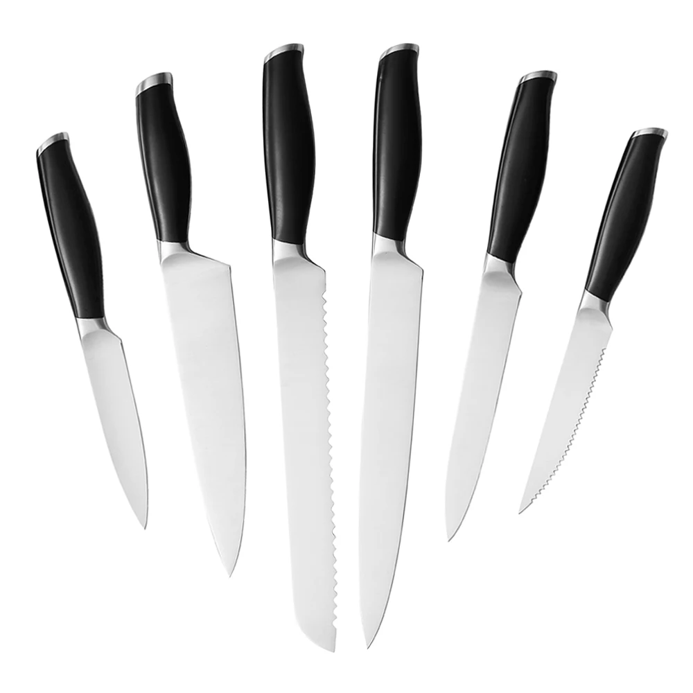 Оптовая продажа с завода, недорогой набор кухонных ножей шеф-повара с лезвием из нержавеющей стали 3cr13 и ручкой из АБС-пластика