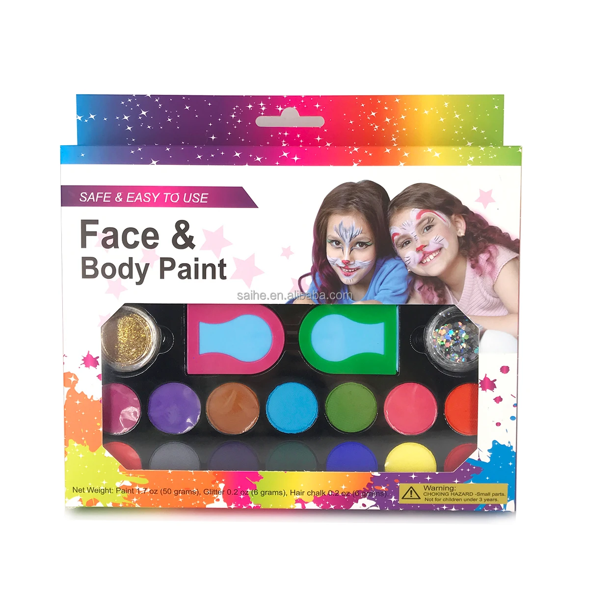 Wholesale Hypoallergenic Kids Paint Palette Vegan Professional Waterbased Face&Body Paint Kit