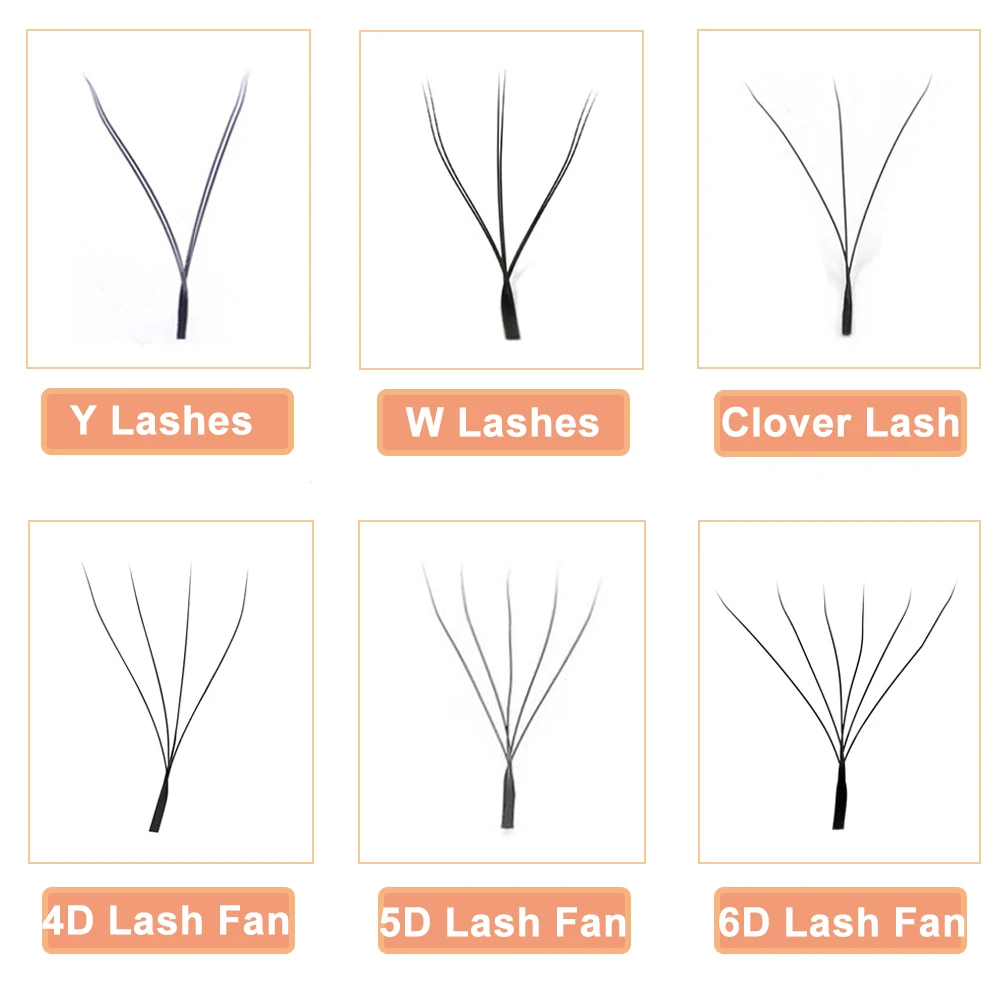 3D 4D 5D 6D Clover Lashes Y W Shape Weave Clover Volume Lash Extension Private Label Clover Lashes