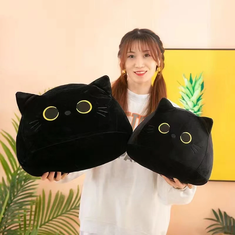 Wholesale Best Selling Japanese Kitten Pillow Soft Cute Black Cat And White Cat Plush Doll