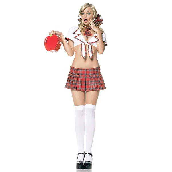 Factory hot sale sexy school girl costume