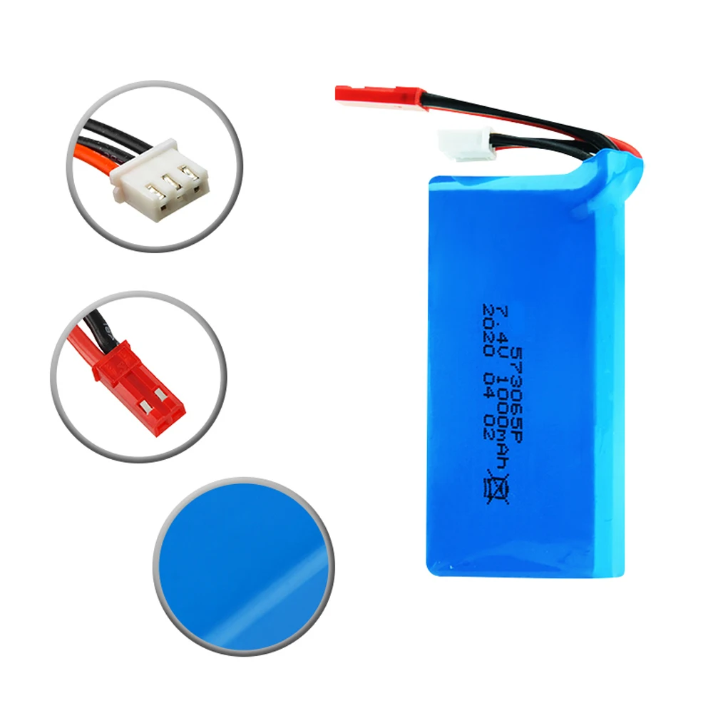 Custom 573065 1000mah 7.4v Lithium Polymer Battery Lithium Ion Cells Rechargeable Batteries Lipo Batteries Pack
