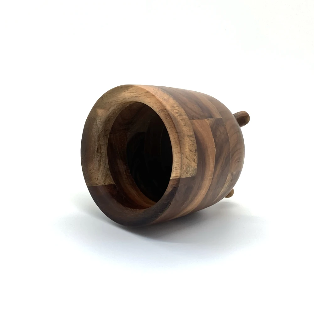 Custom Size Solid round Wood Container Laser-Cut Holder for Essential Oils Home Decor or Storage-Factory Supply