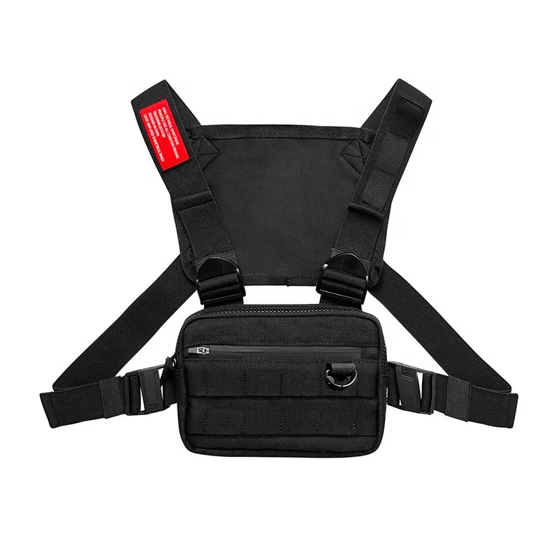 Hip Hop Streetwear Chest Bags For Men Functional Tactical Chest Rig Bag Male Unisex Chest Vest Pack