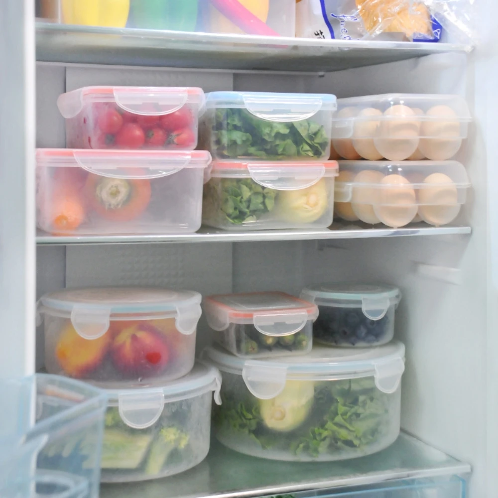 Airtight Large Food Storage Containers with Lids BPA Free Leak Proof Plastic Lunch Boxes