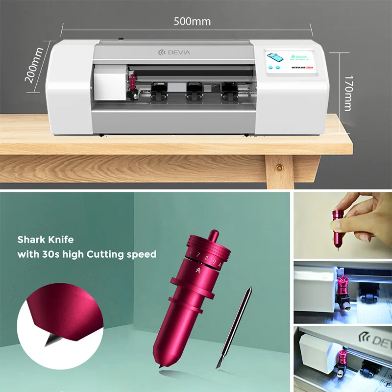 Devia screen protector machine white strip on mobile phone making glass tpu laser cutting plotter