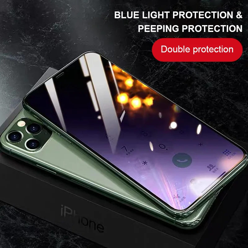 
For iPhone 12 / 12Pro / XR / XS / 11 anti-peeping privacy tempered glass tempered film 