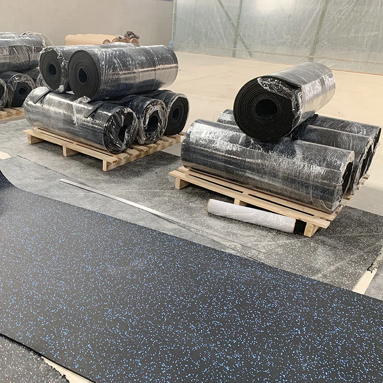 New product durable gym rubber flooring roll mat shock resistance 3mm-12mm