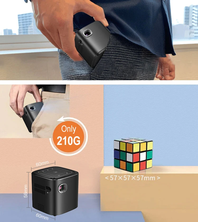  DLP full HD портативный карманный проектор для игр на улице в помещении pico 1080p mini 4K домашний кинотеатр фильмов Wi-Fi умный