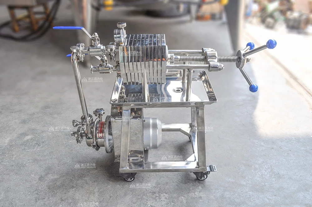 Stainless Steel milk plate press filtration/wine purifier/vegetable oil filter press machine
