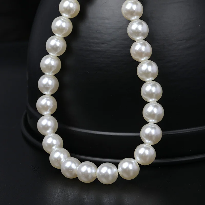 Factory Wholesale 1.5mm-20mm Solid Round ABS Plastic Pearl Beads White Imitation Pearl