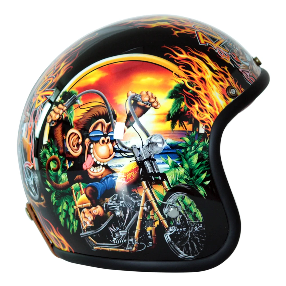 Vintage Open Face Motorcycle Helmet High Quality Motorbike  Chopper Style Retro Helmets Moto Capacete Scooter Helmets DOT