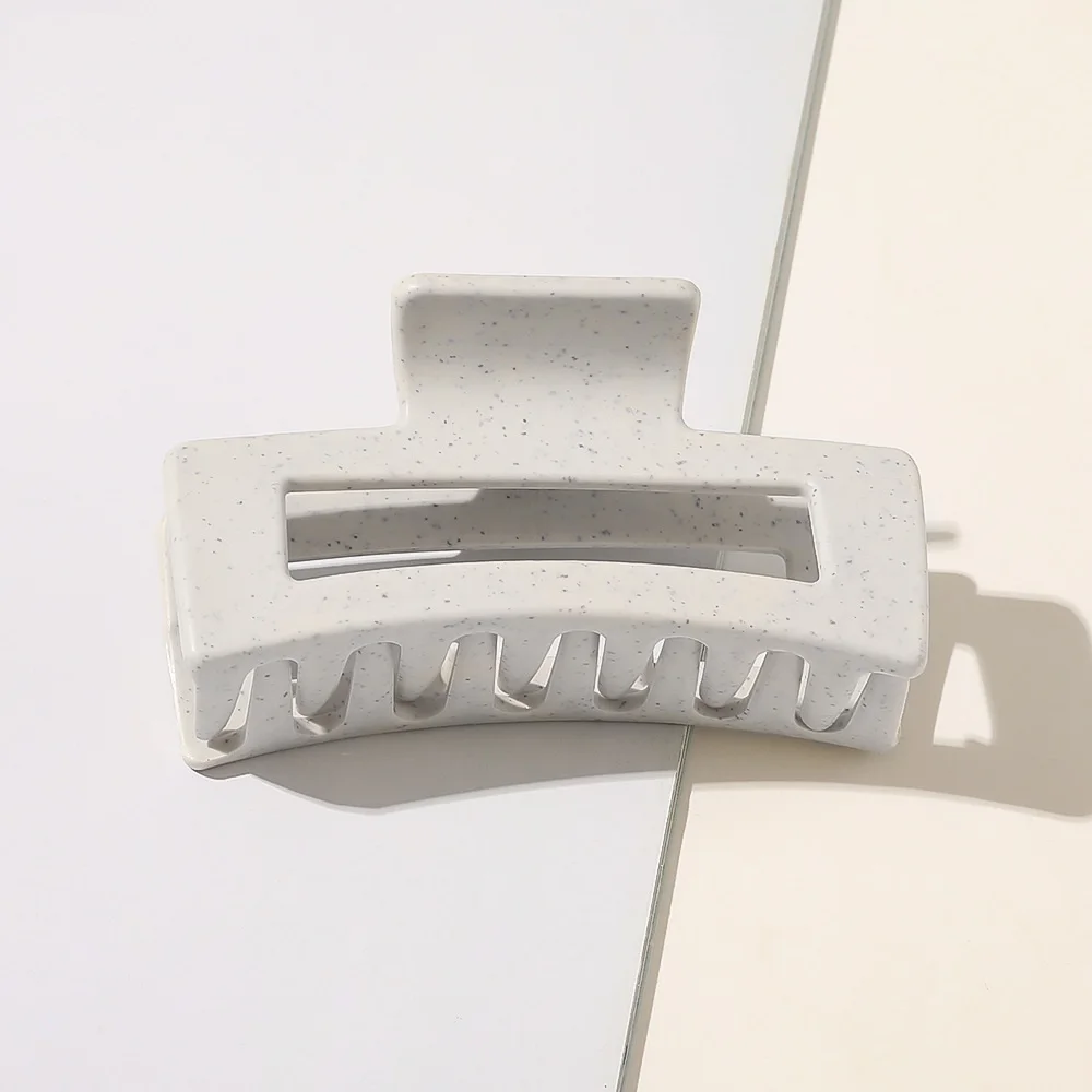 2022 New Candy Color Rectangle Hollow Claw Hairpin Women Simple Claw Clip for Hair Girls Hair Accessories Vintage Hair Clips