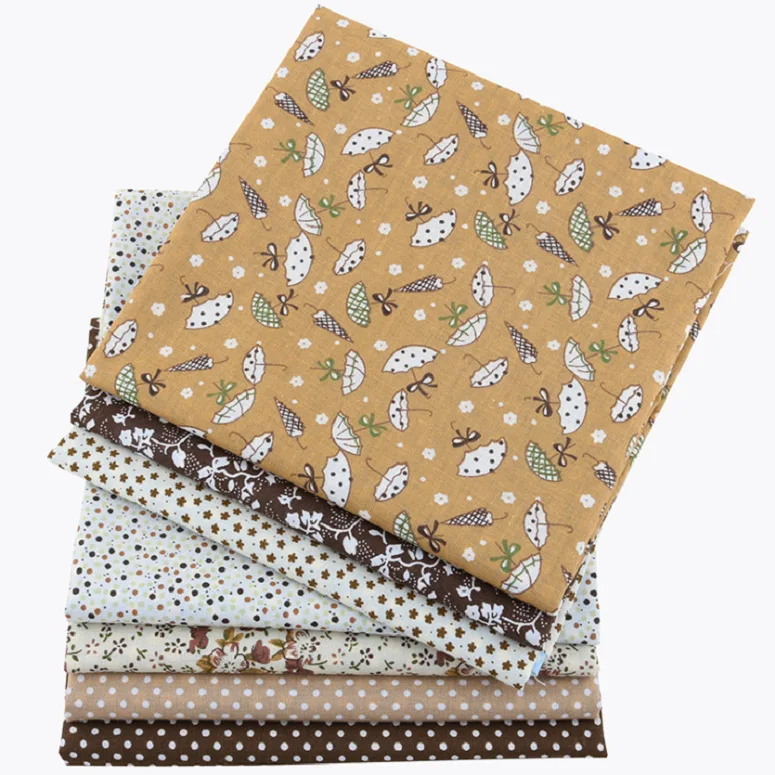 7pcs 20*20in Cotton Fabric Bundle Squares Precut Fabric Squares for Craft Patchwork