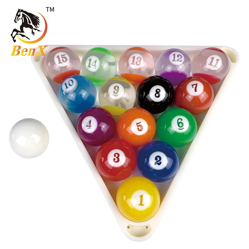 transparent crystal pool ball Benxiao transparent  pool ball set 57.2mm billiard ball hot sale