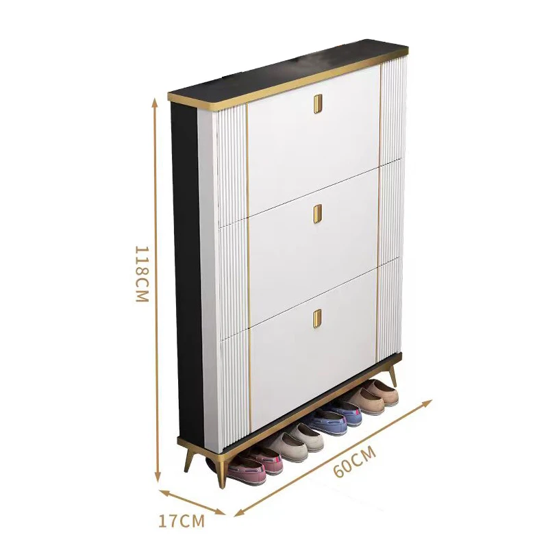 wooden modern luxury hallway stylish simple balcony shoe cabinet and slipper rack storage minimalist meuble chaussure shoe rack