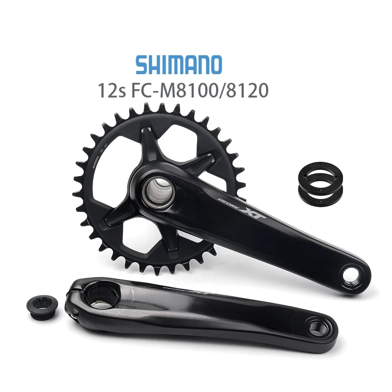 Shimano 12 Speed DEORE XT M8100/M8120 170MM/175MM 3D Hollow Crankset Narrow Wide Chainring 32T/34T/36T and BB MTB Bike Crank