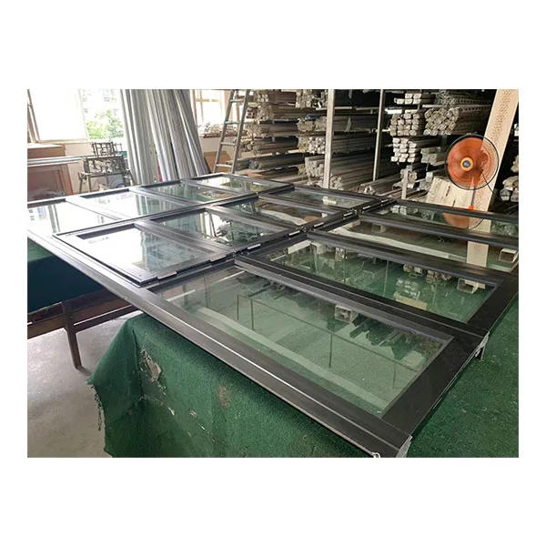 Automatic glass garage door with side entrance passenger door