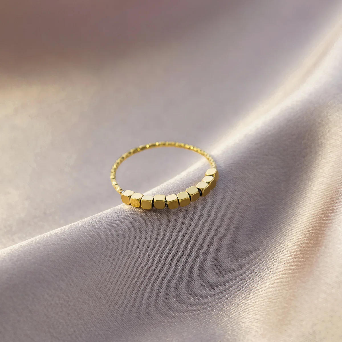 New Design Texture Gold Rings 18k Gold Plated Stainless Steel Rings