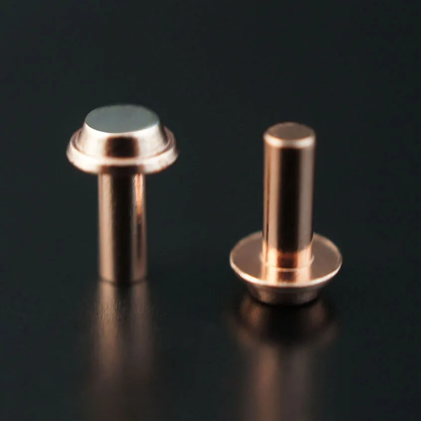 electrical bimetal rivet contact metal silver copper rivet contact