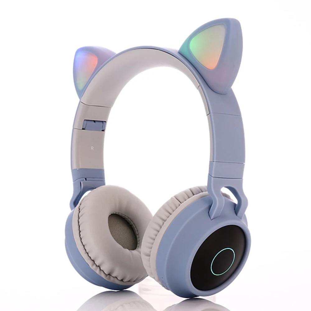 2022 New Fashion Stereo Built in Radio Cheap Cat Ears Headphones Wireless