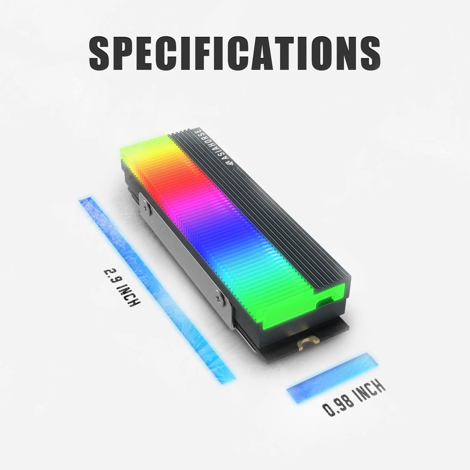 M2 SSD Heatsink 5V 3Pin NVME NGFF M.2 2280 Solid State Drive Hard Disk Cooling Radiator Heat Sink Cooler Vest Thermal Pad