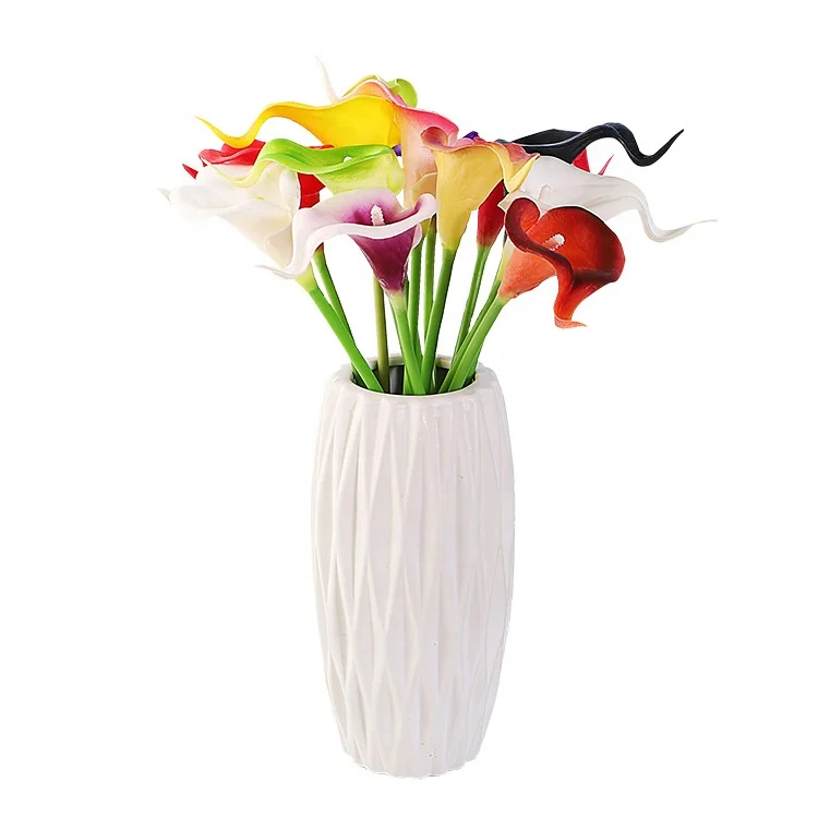 Mini simulated calla lily PU with a touch large taro hotel living room floor decoration artificial flower decorations